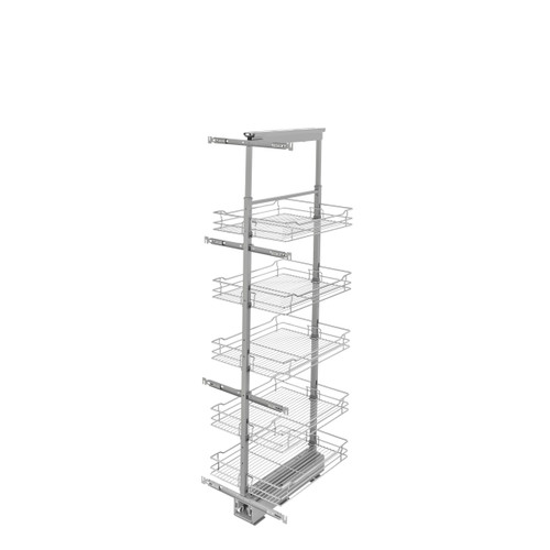 Rev-A-Shelf 16 in Chrome Basket Pantry Pullout Soft Close - 5758-16-CR-1