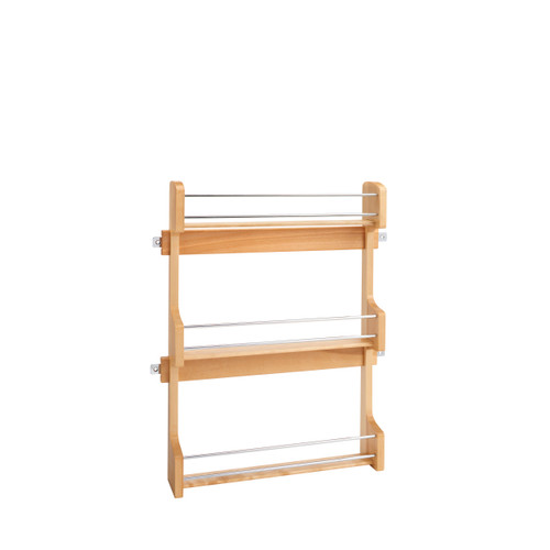 Rev-A-Shelf 21 in Cabinet Door mount Wood 3-Shelf Spice Rack - Natural - 4SR-21