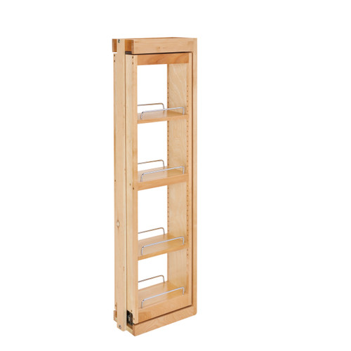 Rev-A-Shelf 6 in. W x 42 in. H Pull-Out Between Cabinet Wall Filler w/Soft-Close - Natural - 432-WFBBSC42-6C