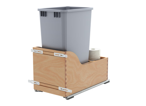 Rev-A-Shelf 4WCSD-1550DM-1 Servo 50 Qrt Pull-Out Waste Container - Natural