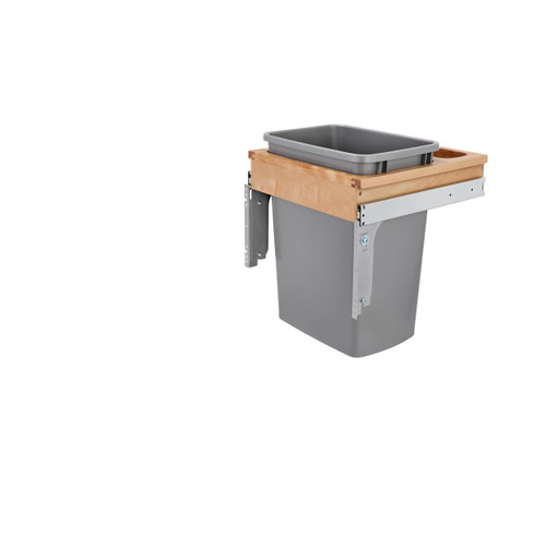 Rev-A-Shelf 35 Qrt Top mount Waste Container (1-1/2" faceframe) - Natural - 4WCTM-1816DM-1