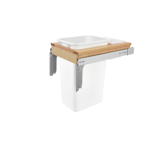 Rev-A-Shelf Double 50 Qrt Top mount Waste Container (Full-access) - Natural - 4WCTM-1850DM2-419-FL