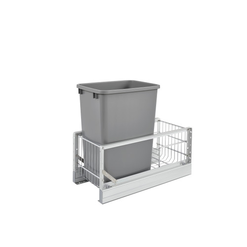 Rev-A-Shelf 35 Qrt Pull-Out Waste Container - Silver - 5349-15DM-117