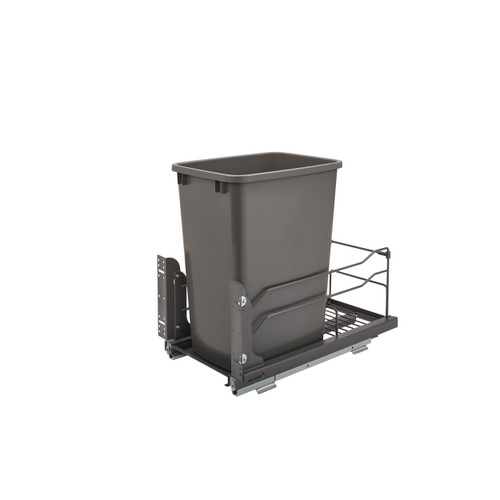 Rev-A-Shelf 35 Qrt Pull-Out Waste Container Soft-Close - Gray - 53WC-1535SCDM-113
