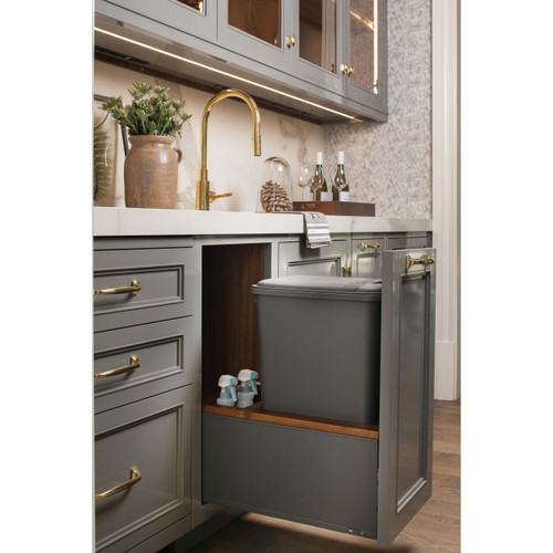 Rev-A-Shelf 5LB-1550OGMP-113 50 Qrt LEGRABOX Pull-Out Waste Container w/Soft-Close - Gray