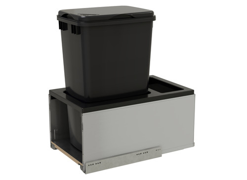 Rev-A-Shelf 5LB-1550SSBL-118 50 Qrt LEGRABOX Pull-Out Waste Container w/Soft-Close - Black