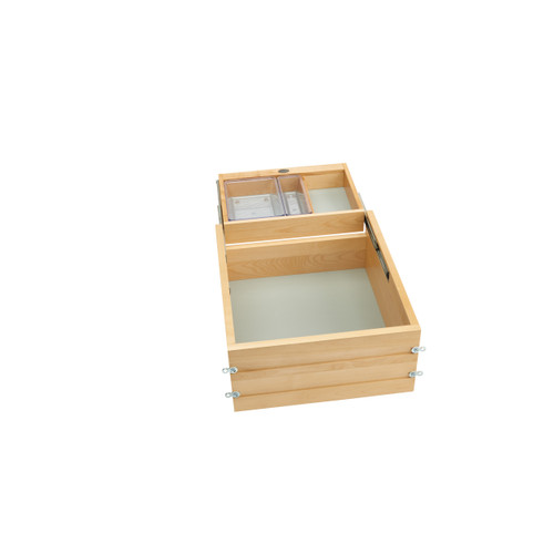 Rev-A-Shelf 4VDOHT-419FL-1 18 in Vanity Half-Tiered Drawer Only & Full Access - Natural