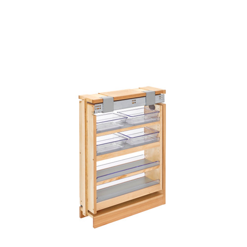 Rev-A-Shelf 6 in Vanity Filler Pullout Soft-Close - Natural - 432-VF26SC-6
