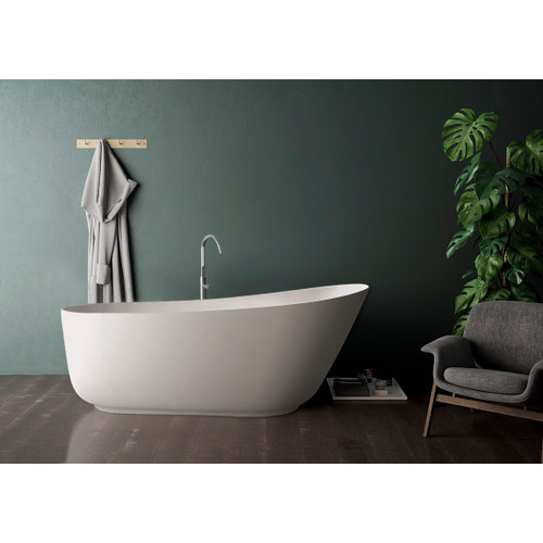 Vanity Art 59 in. Matte Solid Surface Freestanding Bathtub