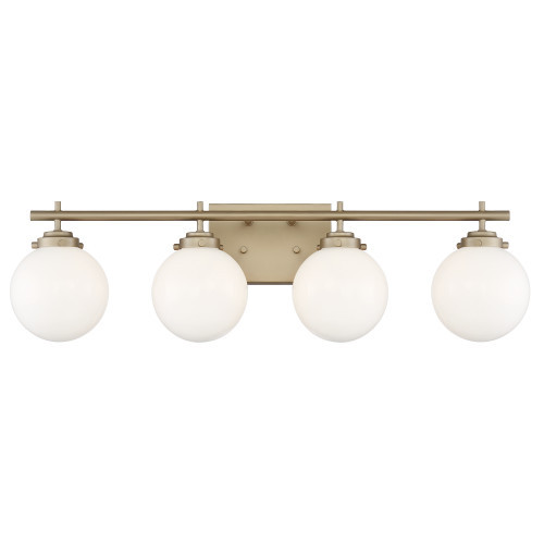 Vanity Art Globe 4-Light Vanity Fixture - Brass Dust