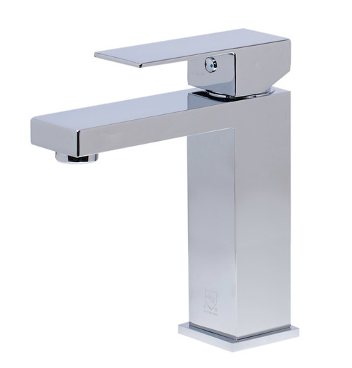 Alfi AB1229-PC Polished Chrome Square Single Lever Bathroom Faucet