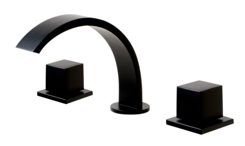 Alfi Black Matte Widespread Two Handle Modern Bathroom Faucet