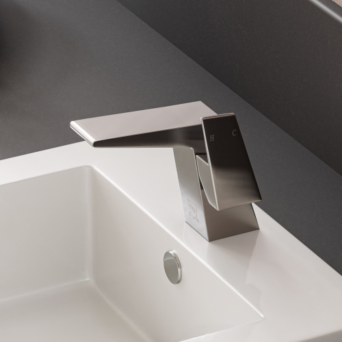 ALFI Brushed Nickel Modern Single Hole Bathroom Faucet - AB1470-BN