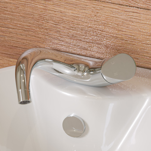 ALFI Wave Polished Chrome Single Lever Bathroom Faucet - AB1572-PC