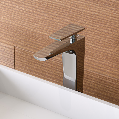 ALFI Polished Chrome Tall Single Hole Modern Single Handle Bathroom Faucet - AB1778-PC