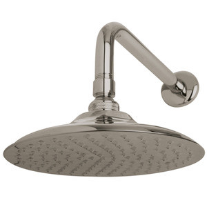 Kingston Brass K136A8CK 8" Dia. Brass Shower Head With 12" Shower Arm Combo - Brushed Nickel