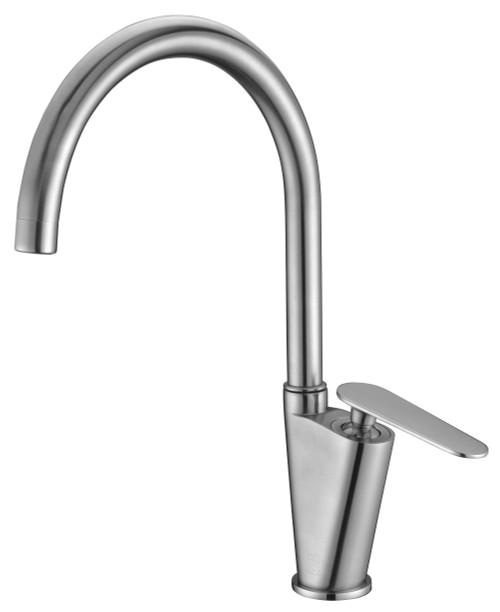 Alfi AB3600-BN Brushed Nickel Gooseneck Single Hole Bathroom Faucet