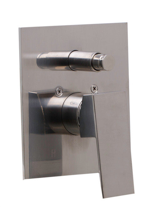ALFI Brushed Nickel Shower Valve Mixer with Square Lever Handle and Diverter - AB5601-BN