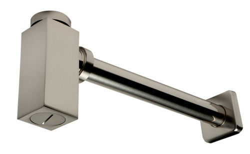 ALFI Brushed Nickel Solid Brass Square Modern Decorative Bottle P-Trap - AB9026-BN