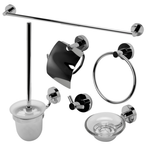 Alfi AB9513-PC Polished Chrome 6 Piece Bathroom Accessory Set