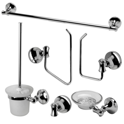 Alfi AB9521-PC Polished Chrome 6 Piece Bathroom Accessory Set