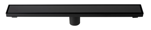 ALFI 24" Black Matte Stainless Steel Linear Shower Drain with Solid Cover - ABLD24B-BM