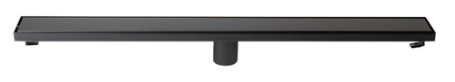 ALFI 32" Black Matte Stainless Steel Linear Shower Drain with Solid Cover - ABLD32B-BM