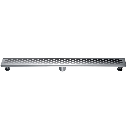 ALFI 36" Modern Stainless Steel Linear Shower Drain with Groove Holes - ABLD36C-BSS