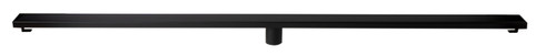 ALFI 59" Black Matte Stainless Steel Linear Shower Drain with Solid Cover - ABLD59B-BM