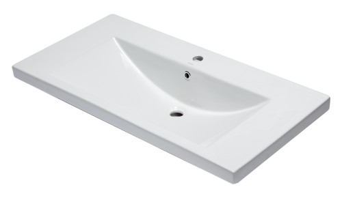 ALFI EAGO White Ceramic 40"x19" Rectangular Drop In Sink - BH002