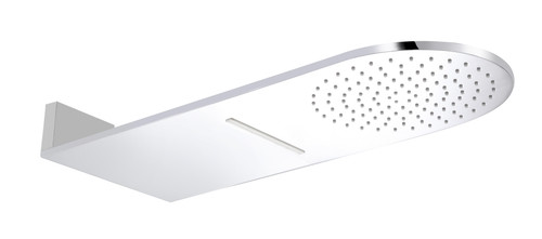 ALFI Polished Chrome 10" Wall-Mounted Square Waterfall Rain Shower Head - RAIN10RW-PC
