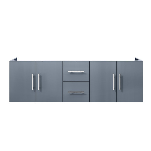 Lexora Geneva 60" Dark Grey Wall Mount Vanity Cabinet Cabinet Only