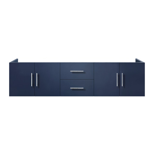 Lexora Geneva 72" Navy Blue Wall Mount Vanity Cabinet Cabinet Only