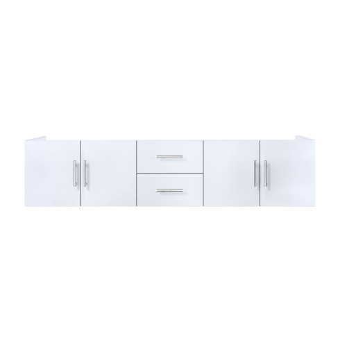Lexora Geneva 80" Glossy White Wall Mount Vanity Cabinet Cabinet Only