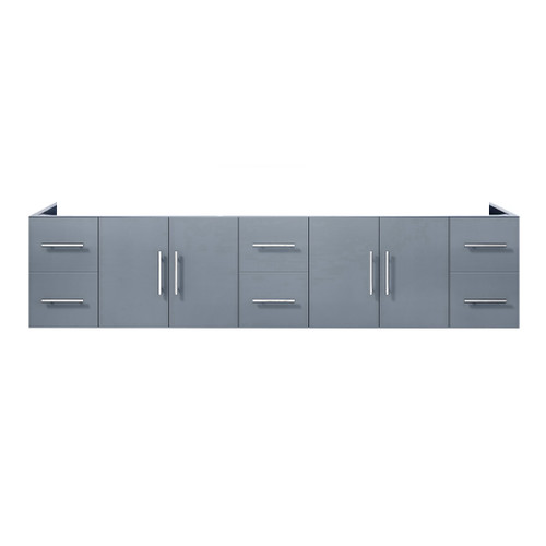 Lexora Geneva 84" Dark Grey Wall Mount Vanity Cabinet Cabinet Only