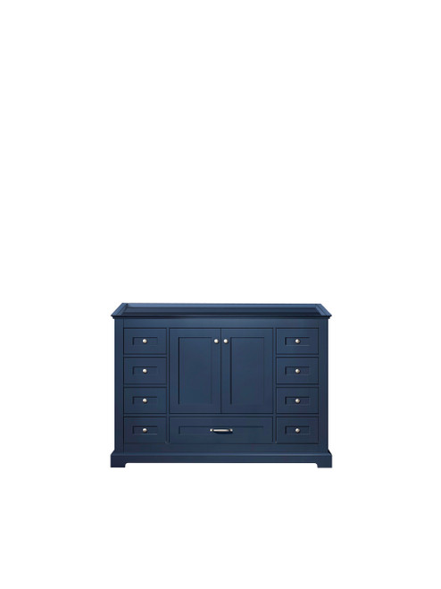 Lexora Dukes 48" Navy Blue Vanity Cabinet Only