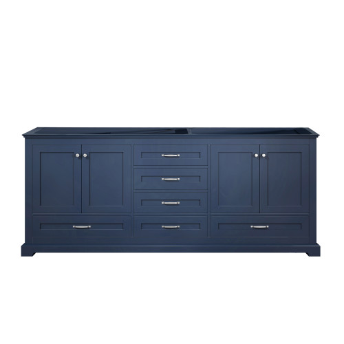 Lexora Dukes 80" Navy Blue Vanity Cabinet Only