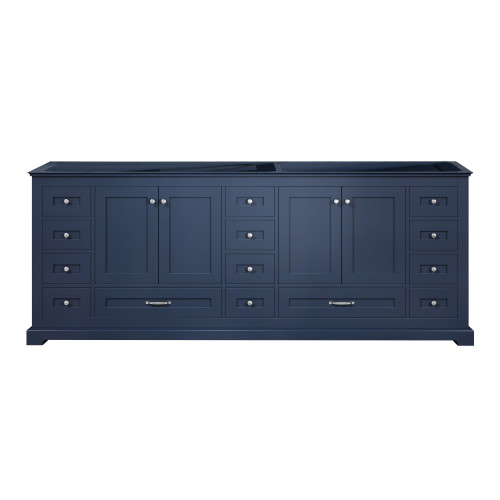 Lexora Dukes 84" Navy Blue Vanity Cabinet Cabinet Only
