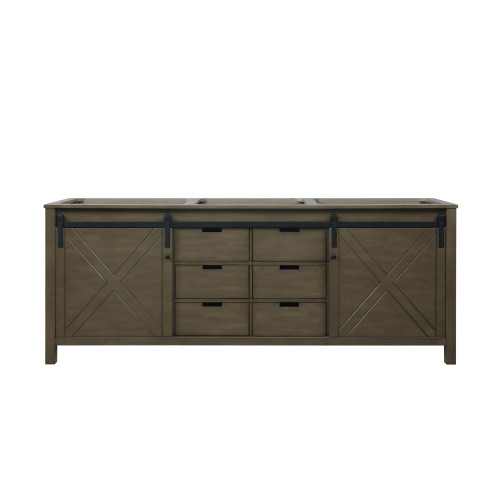 Lexora Marsyas 84" Rustic Brown Vanity Cabinet Cabinet Only
