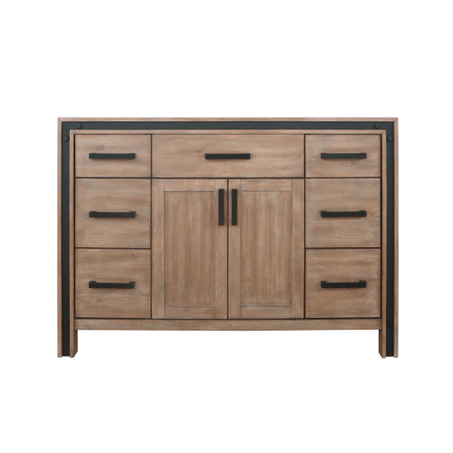 Lexora Ziva 48" Rustic Barnwood Vanity Cabinet Cabinet Only