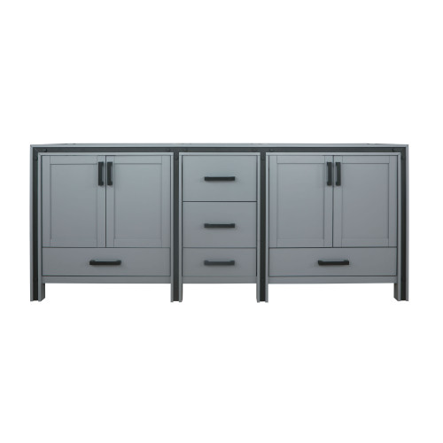 Lexora Ziva 80" Dark Grey Vanity Cabinet Only