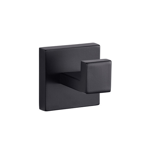 Lexora Bagno Lucido Stainless Steel Robe Hook - Matte Black