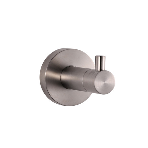 Lexora Bagno Nera Stainless Steel Robe Hook - Satin Nickel