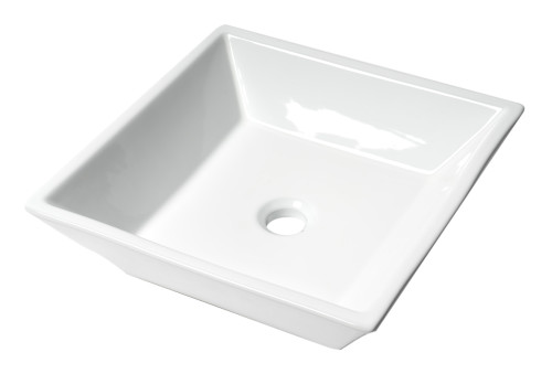 Alfi ABC912 White 17" x 17" Square Above Mount Ceramic Sink