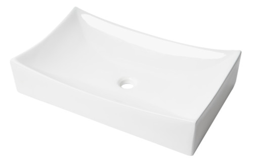 Alfi ABC904 White 26" x 16" Fancy Rectangular Above Mount Ceramic Sink