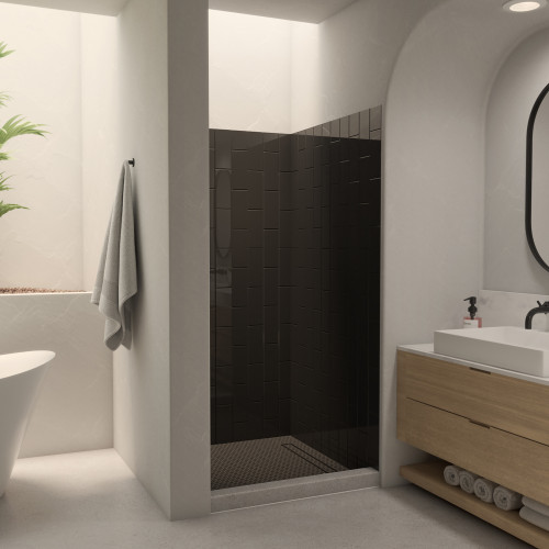 DreamLine QWALL-VS 32-36 in. W x 41-1/2 in. D x 76 in. H Acrylic Backwall Kit in Black