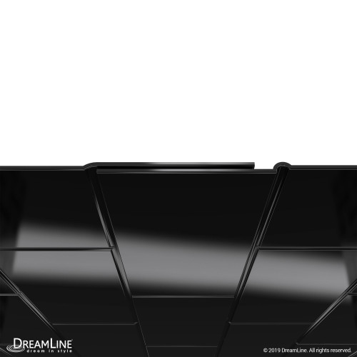 DreamLine QWALL-VS 56-60 in. W x 36 in. D x 62 in. H Acrylic Backwall Kit in Black