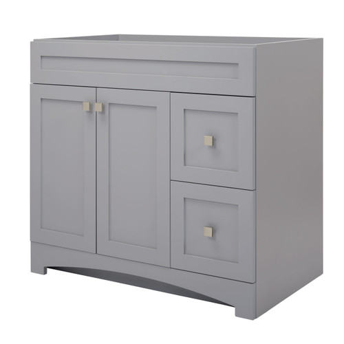 Foremost MXGV3621 Monterrey 36 Inch Wide Vanity Cabinet without Top - Cool Grey