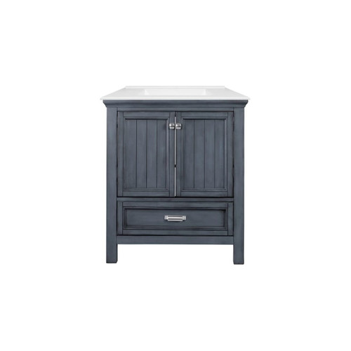 Foremost BABVT3122D-F8W Brantley 31" Harbor Blue Vanity With White Fine Fireclay Counter Top With White Sink