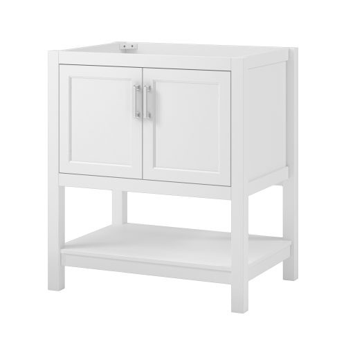 Foremost HOWVT3122-MB Hollis 31" White Vanity Cabinet with Mohave Beige Granite Sink Top